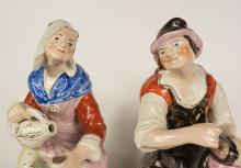 PAIR OF LARGE STAFFORDSHIRE FIGURINES