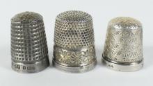 3 STERLING SILVER THIMBLES