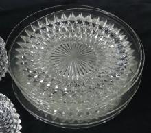 IMPRESSIVE & COMPLETE 18-PIECE FRENCH CRYSTAL SERVING SET