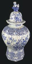 PAIR EARLY DUTCH COVERED JARS
