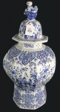PAIR EARLY DUTCH COVERED JARS