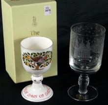 2 LIMITED EDITION CHRISTMAS GOBLETS