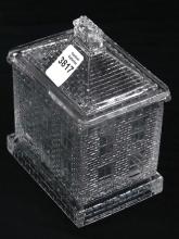 RARE ANTIQUE GLASS TEA CADDY