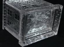 RARE ANTIQUE GLASS TEA CADDY