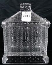 RARE ANTIQUE GLASS TEA CADDY