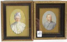 PAIR ANTIQUE PORTRAIT MINIATURES