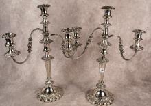 PAIR OF CHIPPENDALE CANDELABRA