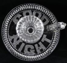 RARE ANTIQUE "GOOD NIGHT" CHAMBERSTICKS