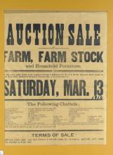 AUCTION SALE BROADSIDE