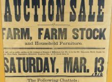 AUCTION SALE BROADSIDE