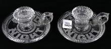 RARE ANTIQUE "GOOD NIGHT" CHAMBERSTICKS