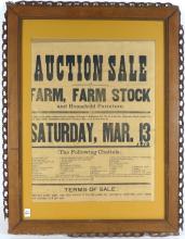 AUCTION SALE BROADSIDE