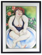 FOUR PORTRAIT WATERCOLOURS
