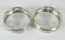 PAIR STERLING NAPKIN RINGS