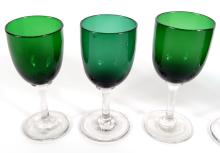 6 ANTIQUE WINE/SHERRY GLASSES