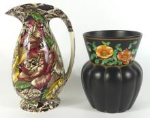 "BERMUDA" PATTERN PITCHER & "SUSSEX" VASE