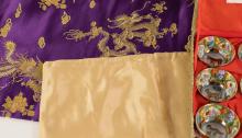 CHINESE CUPS AND EMBROIDERY