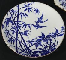 3 ANTIQUE FLOW BLUE PLATES