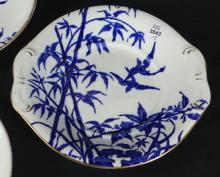 3 ANTIQUE FLOW BLUE PLATES