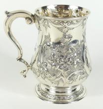 ANTIQUE ENGLISH SILVER TANKARD