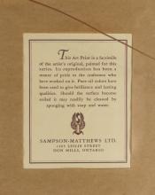 RARE SAMPSON-MATTHEWS SILKSCREEN