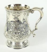 ANTIQUE ENGLISH SILVER TANKARD