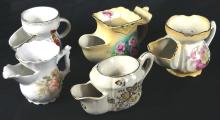 5 ANTIQUE SHAVING MUGS