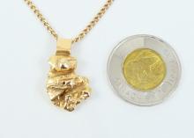 GOLD PENDANT ON CHAIN