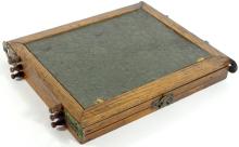 EDWARDIAN TRI-FOLD STANDING MIRROR