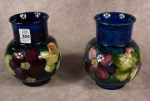 PAIR OF MOORCROFT POTTERY VASES