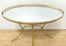 GILDED METAL GALLERY TABLE