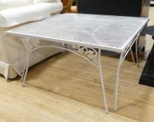 WROUGHT IRON PATIO COFFEE TABLE