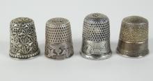 4 STERLING THIMBLES