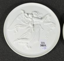 ROYAL COPENHAGEN PLAQUES: DAWN & NIGHT ANGELS