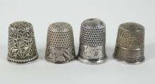 4 STERLING THIMBLES