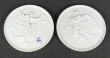 ROYAL COPENHAGEN PLAQUES: DAWN & NIGHT ANGELS