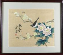 PAIR CHINESE PAINTINGS ON SILK