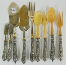 SET 9  ANTIQUE SERVING UTENSILS