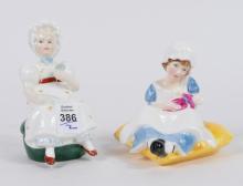 TWO ROYAL DOULTON "KATE GREENWAY" FIGURINES