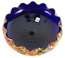 RARE BOHEMIAN SPATTER BOWL