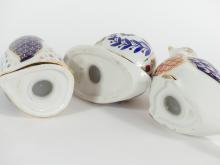 3 PORCELAIN PAPERWEIGHTS