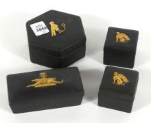 4 WEDGWOOD TRINKET BOXES