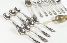 SILVERPLATED FLATWARE & CURIOS