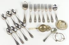 SILVERPLATED FLATWARE & CURIOS