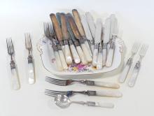 MOTHER-OF-PEARL HANDLED CUTLERY