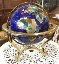 HARDSTONE TERRESTRIAL GLOBE