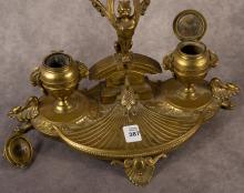 GILDED BRONZE NEO-CLASSICAL STANDISH