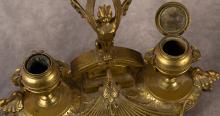 GILDED BRONZE NEO-CLASSICAL STANDISH