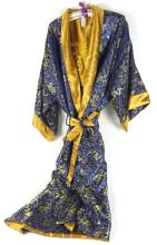 LUXURIOUS EMBROIDERED 100% SILK HOUSE/BATH ROBE