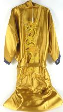 LUXURIOUS EMBROIDERED 100% SILK HOUSE/BATH ROBE